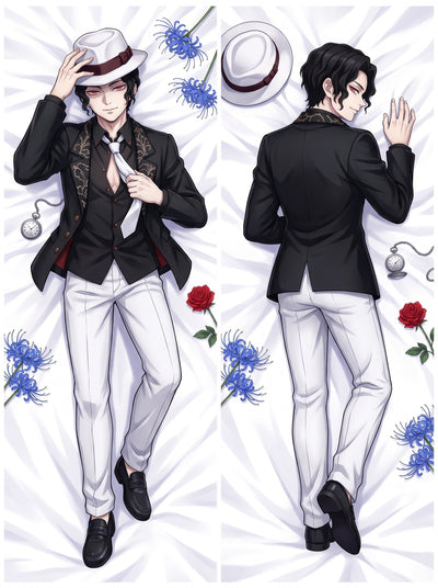Muzan Asakusa White Fedora Suit Body Pillow