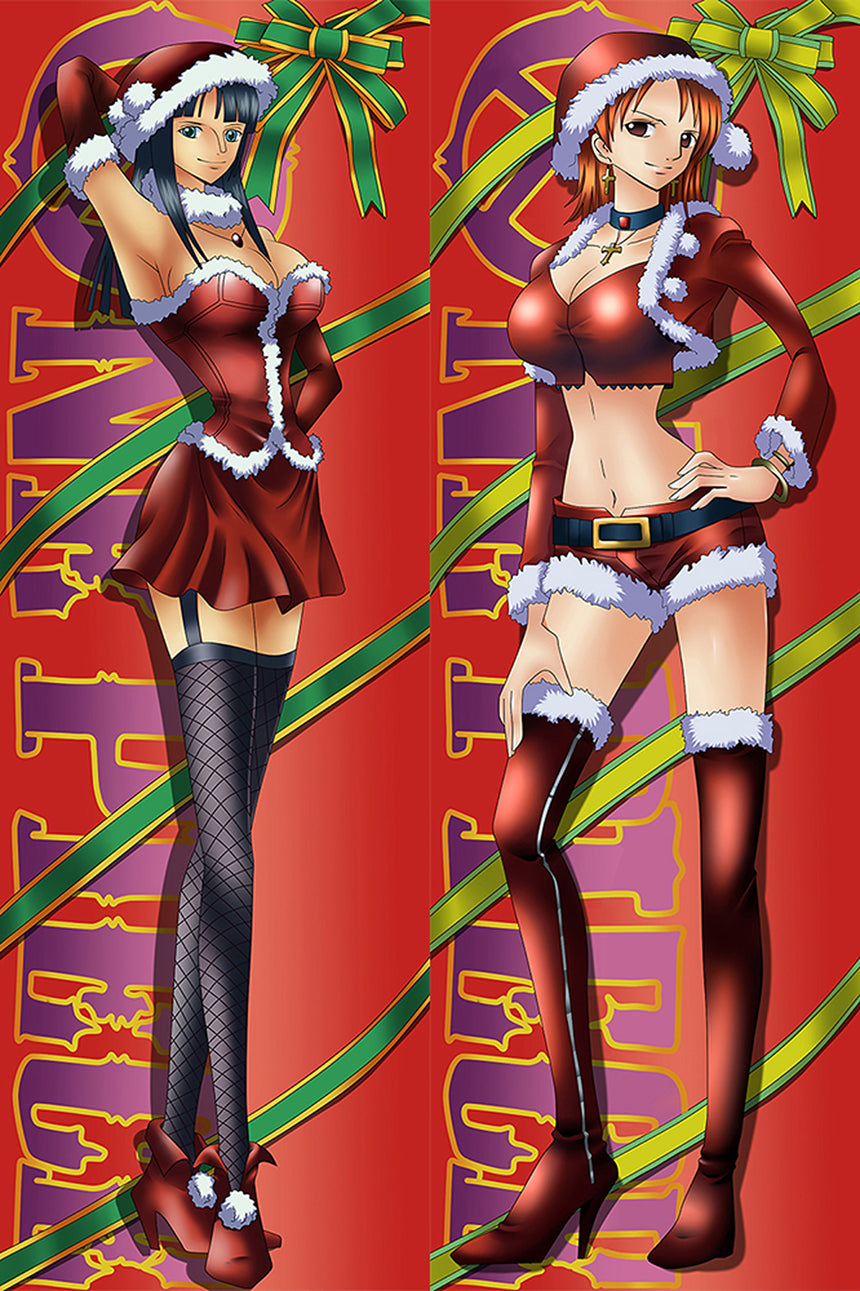 Nami and Nico Robin Christmas Body Pillow