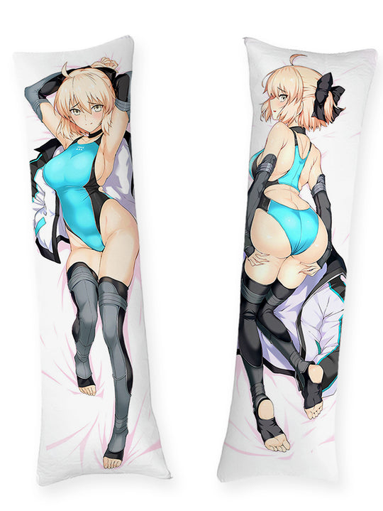 Okita Souji Blue Swimsuit Body Pillow