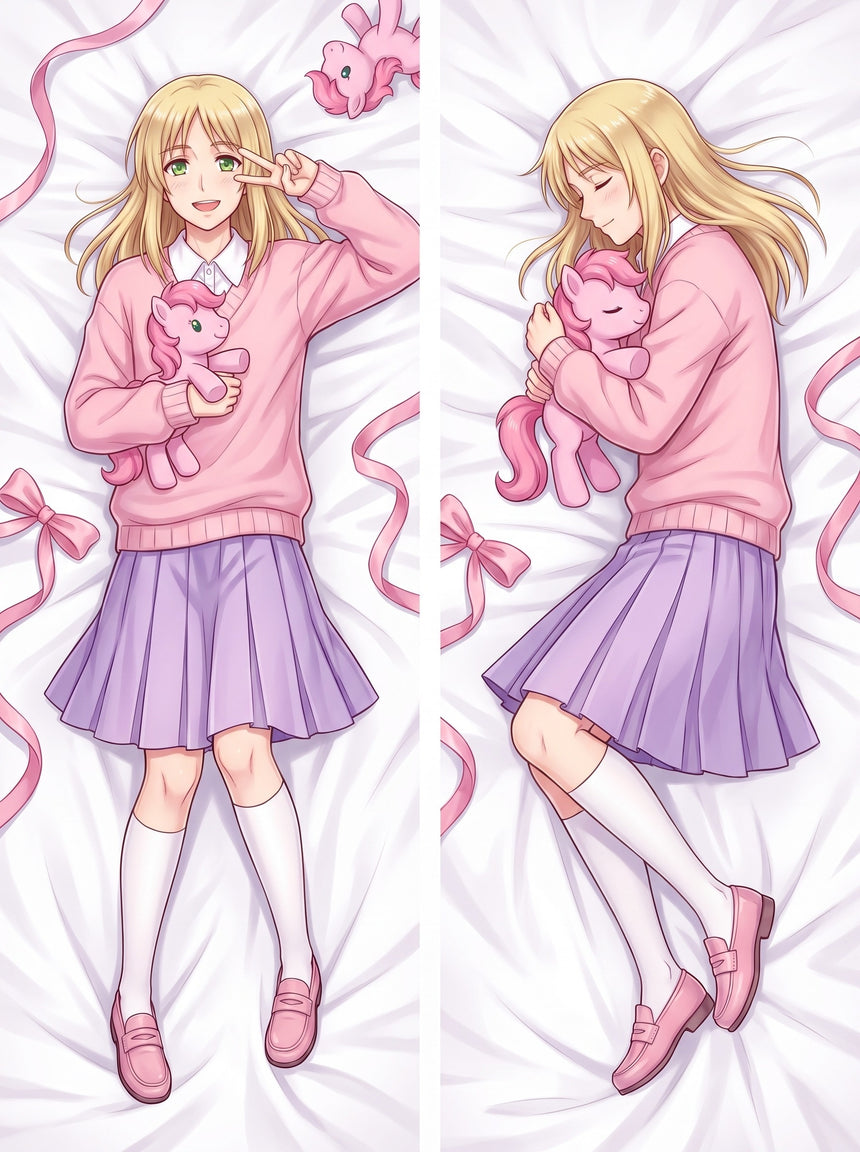 Hetalia Poland Pink Sweater and Pony dakimakura