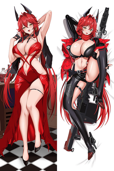 Red Hood Nikke Red Strap Dress Body Pillow
