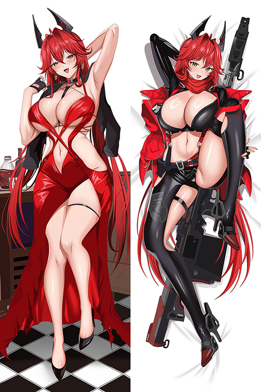 Red Hood Nikke Red Strap Dress Body Pillow