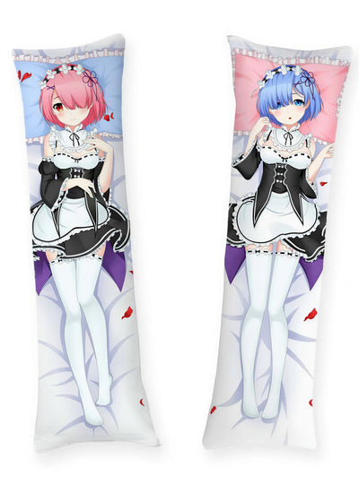 Re Zero Rem and Ram Body Pillow