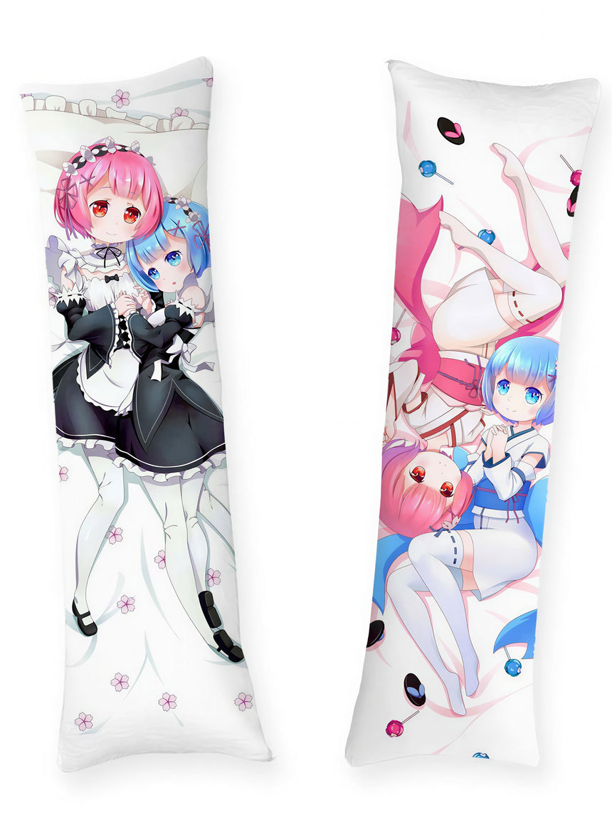 Rem and Ram Chibi Body Pillow