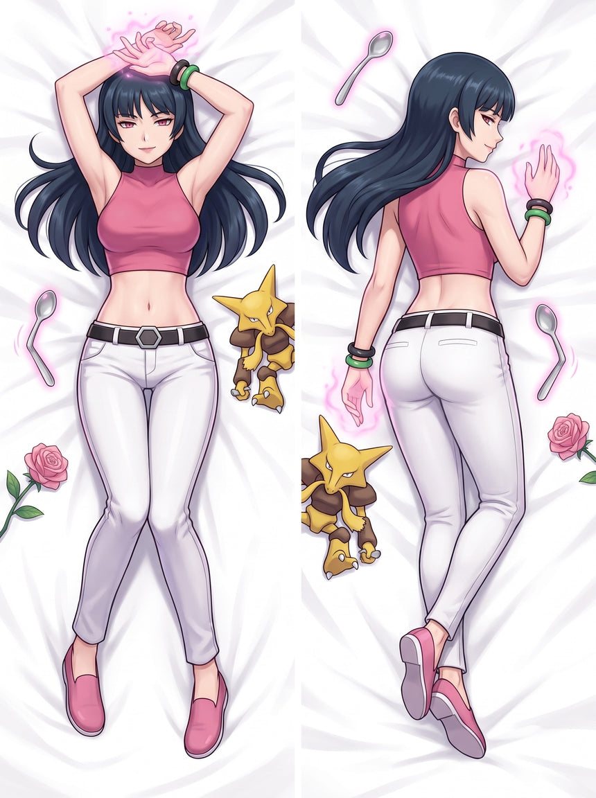 Sabrina Pokemon Psychic Crop Top Body Pillow