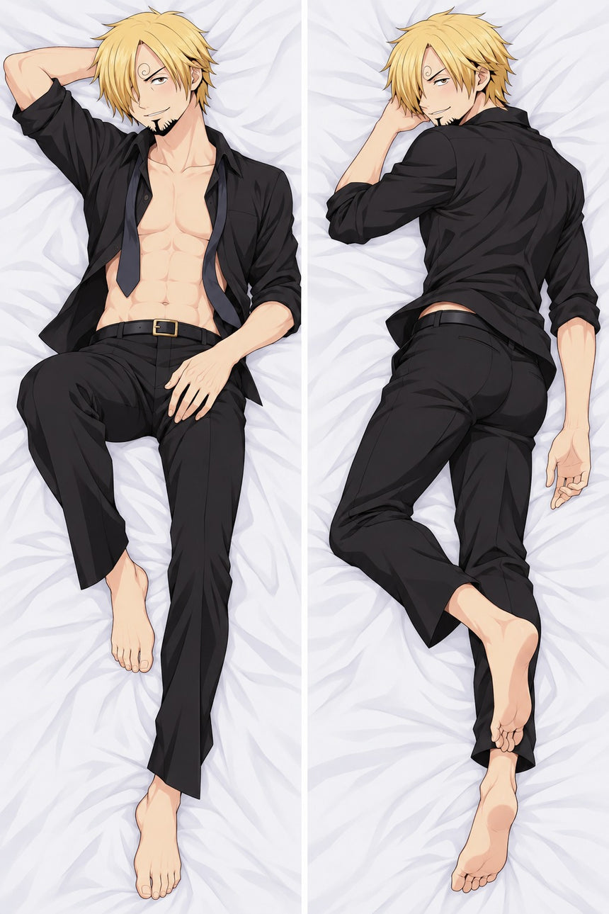 Sanji Open Black Shirt Body Pillow