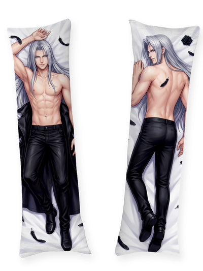 Sephiroth Shirtless Black Feathers Body Pillow