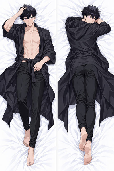 Sung Jinwoo Black Silk Robe Body Pillow