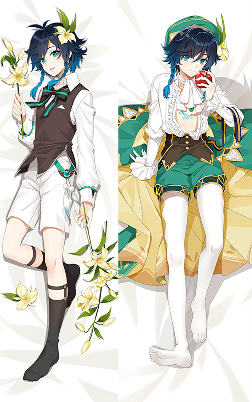 Venti White Shirt and Lilies Body Pillow