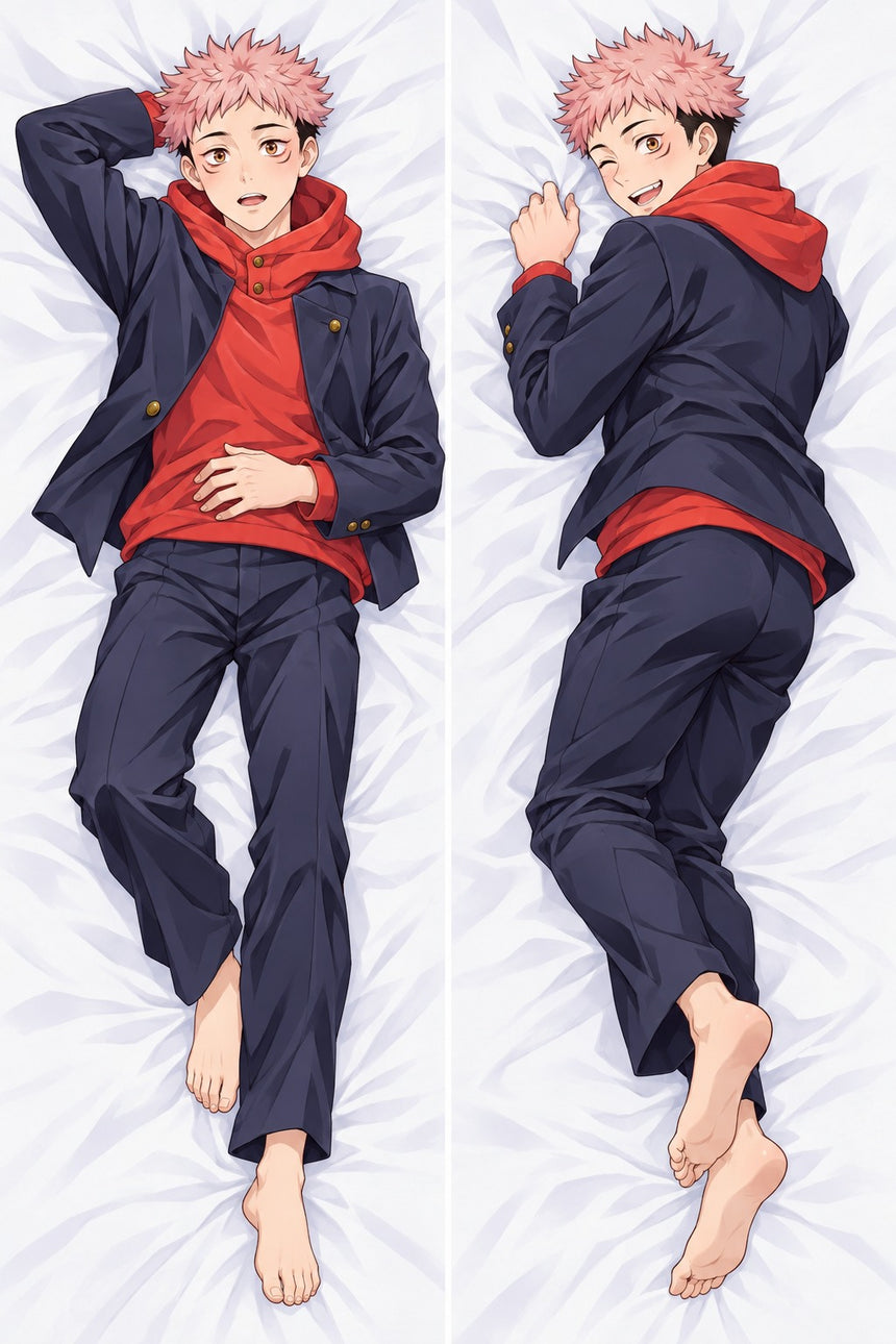Yuji Itadori Red Hoodie Body Pillow