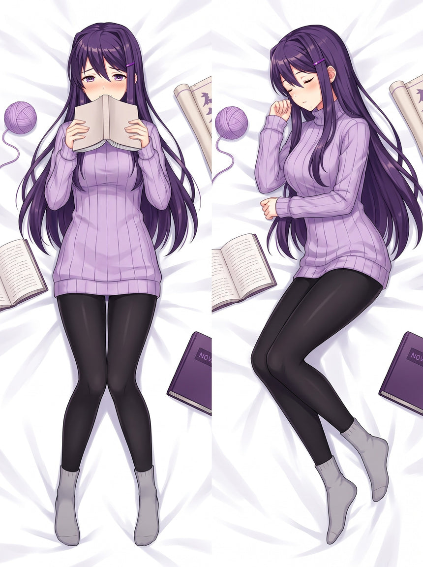 Yuri DDLC Purple Turtleneck Sweater dakimakura